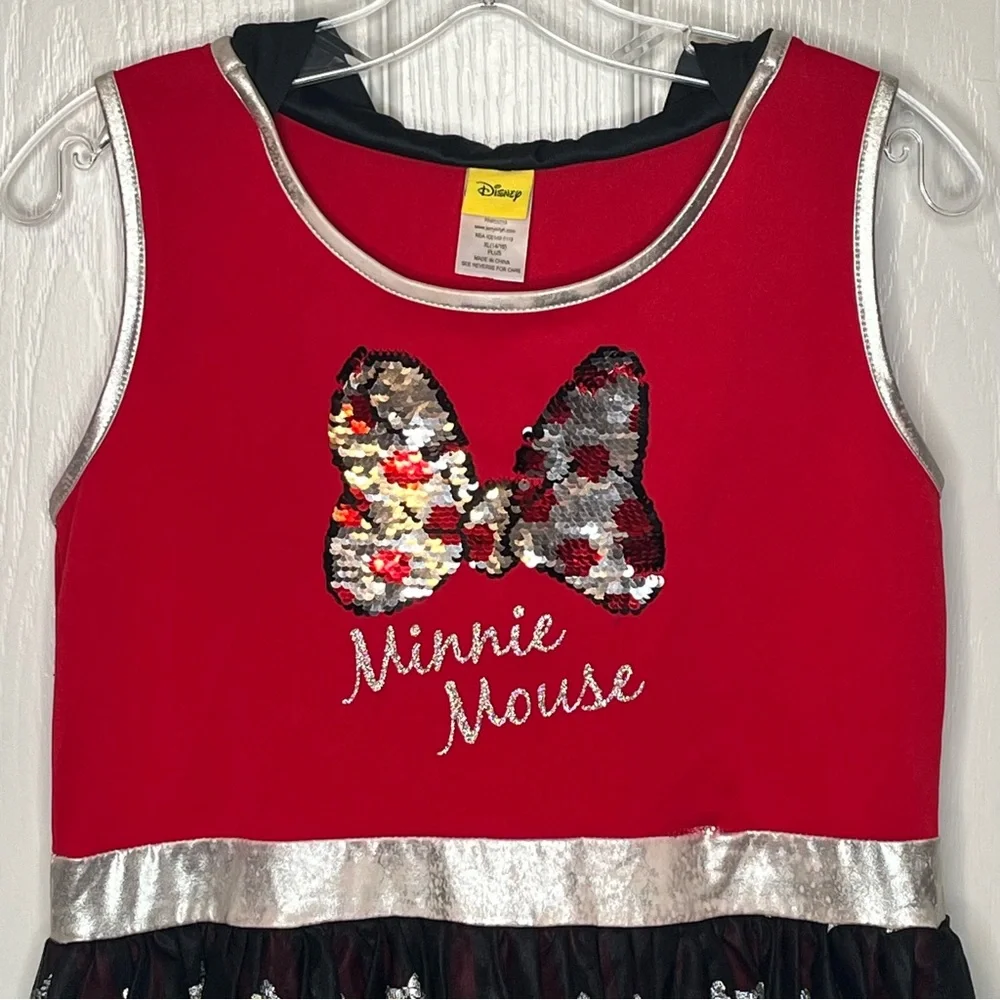 Disney Minnie Mouse Hooded Dress Girls Size XL 14 16 Halloween Costume